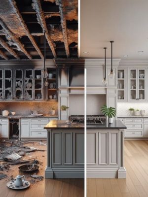 Indoor,Photo,Of,Before,And,After,Of,A,High-end,Kitchen Indoor,Photo,Of,Before,And,After,Of,A,High-end,Kitchen