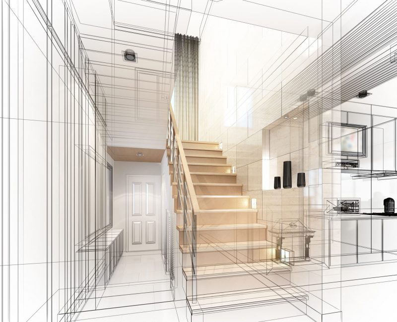 Sketch,Design,Of,Stair,Hall,,3dwire,Frame,Render Sketch,Design,Of,Stair,Hall,,3dwire,Frame,Render